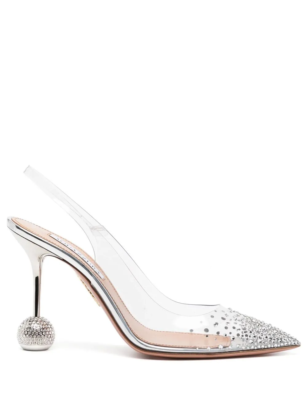

Aquazzura transparent crystal-embellished pumps - Silver