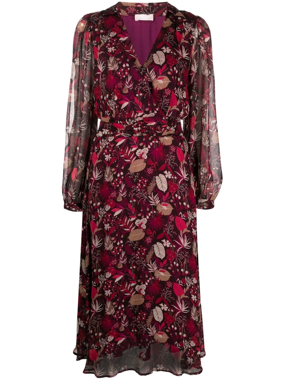 

LIU JO floral-print wrap dress - Black