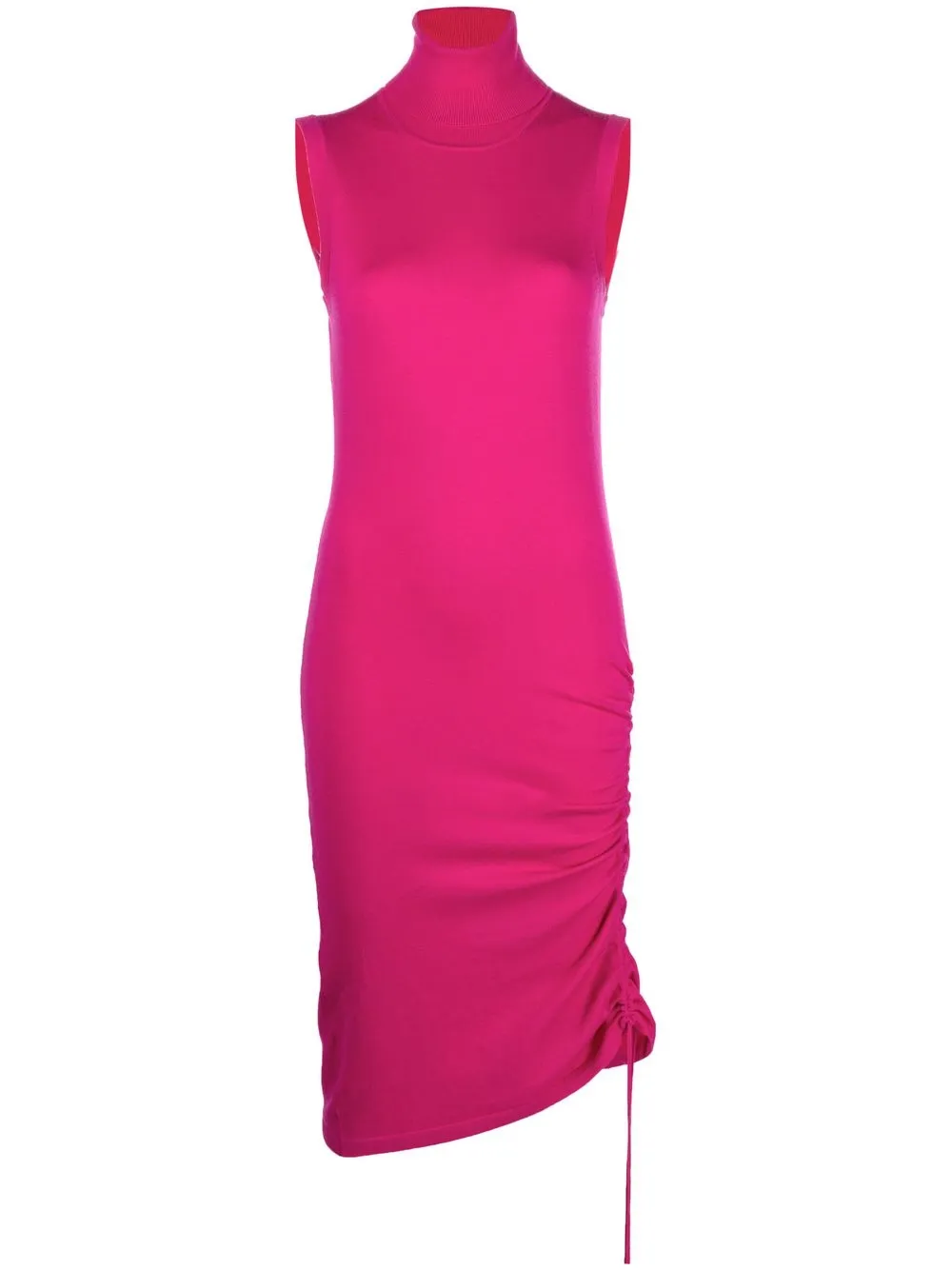 

P.A.R.O.S.H. vestido midi sin mangas con detalle fruncido - Rosado