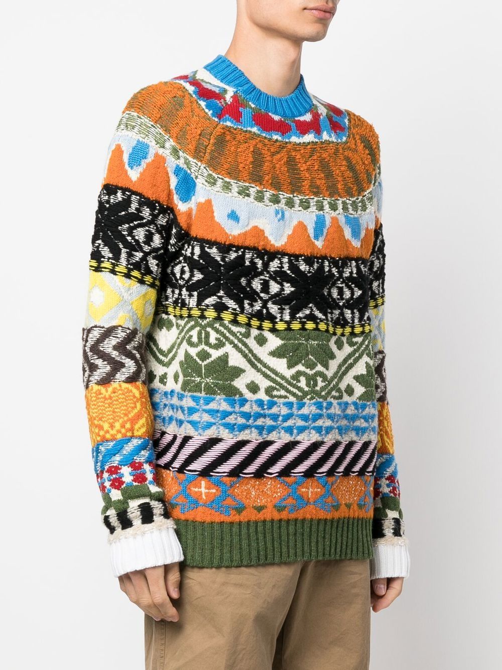 Disqued DSQUARED2 patchwork knitted jumper Men