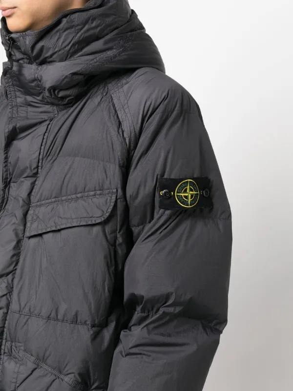 Stone Island Compass-motif Down Jacket - Farfetch