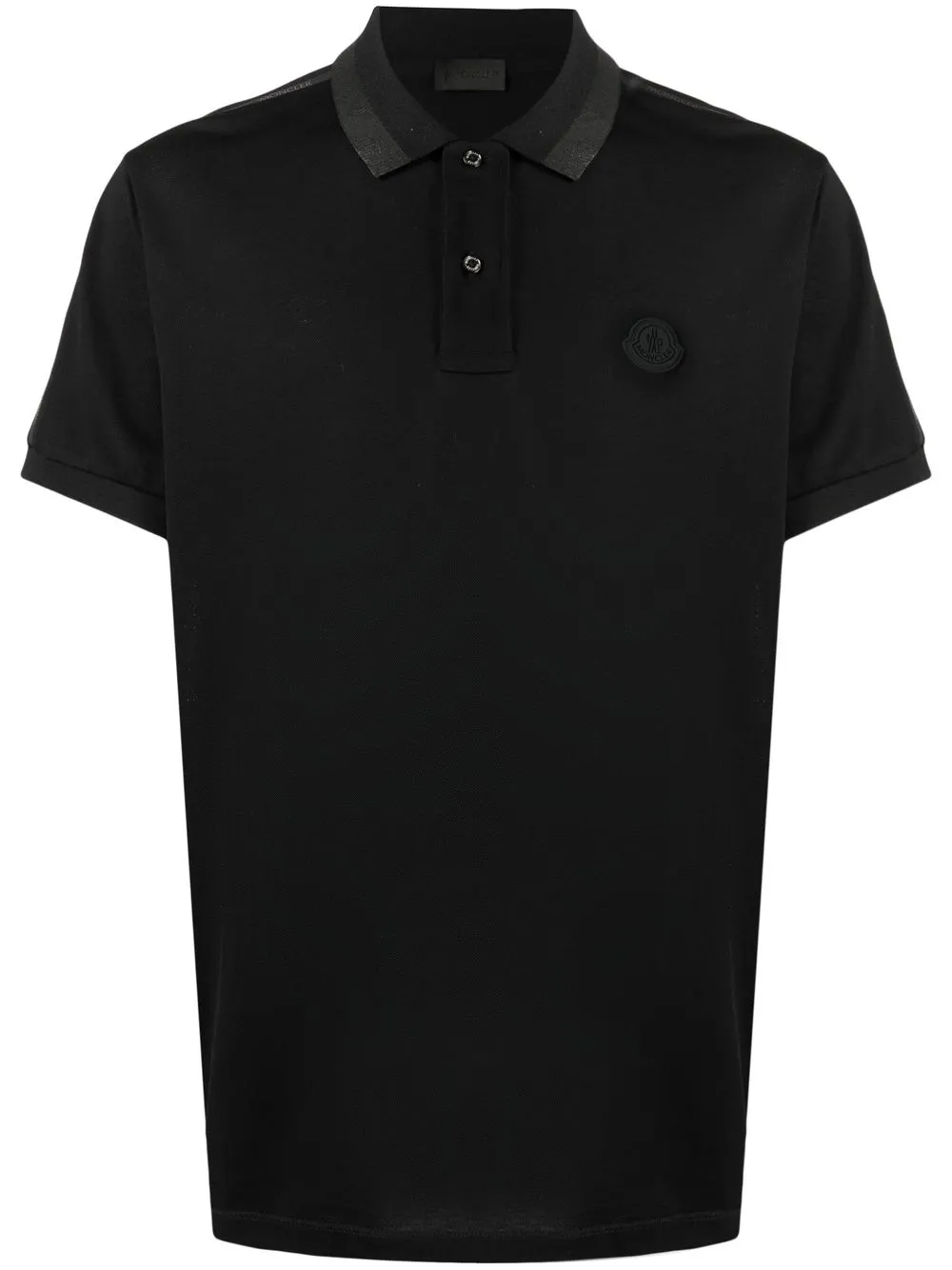 

Moncler playera tipo polo con parche del logo - Negro