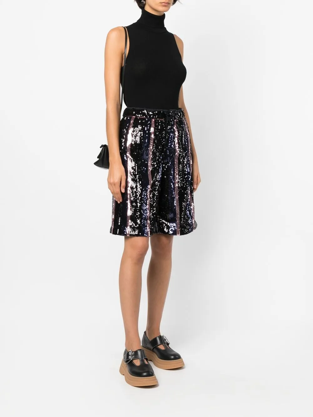 Plan C sequin-embellished shorts | Knee-Length Shorts | Image 2