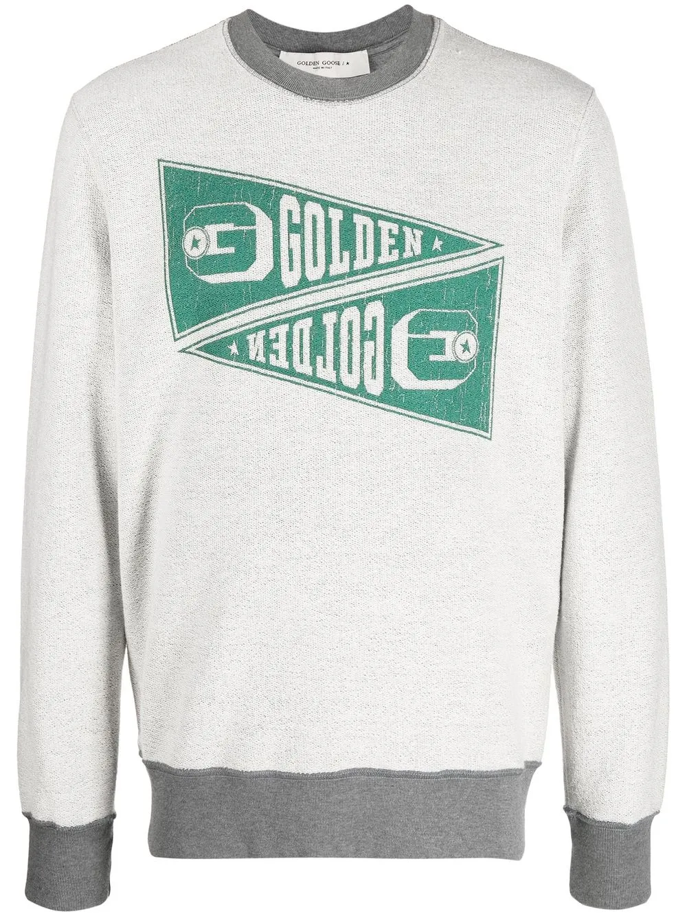 

Golden Goose sudadera con logo estampado - Gris