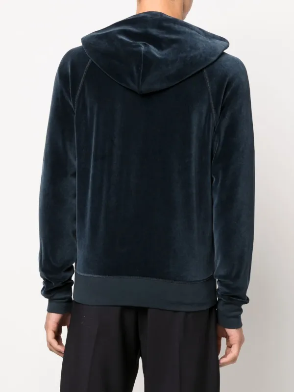 TOM FORD Zipped Velour Hoodie - Farfetch