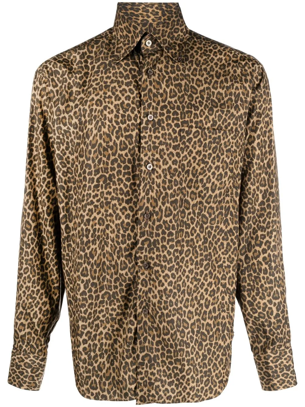 

TOM FORD leopard-print button-down shirt - Brown