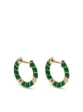 Yvonne Léon 9kt yellow gold diamond and enamel earrings - Green
