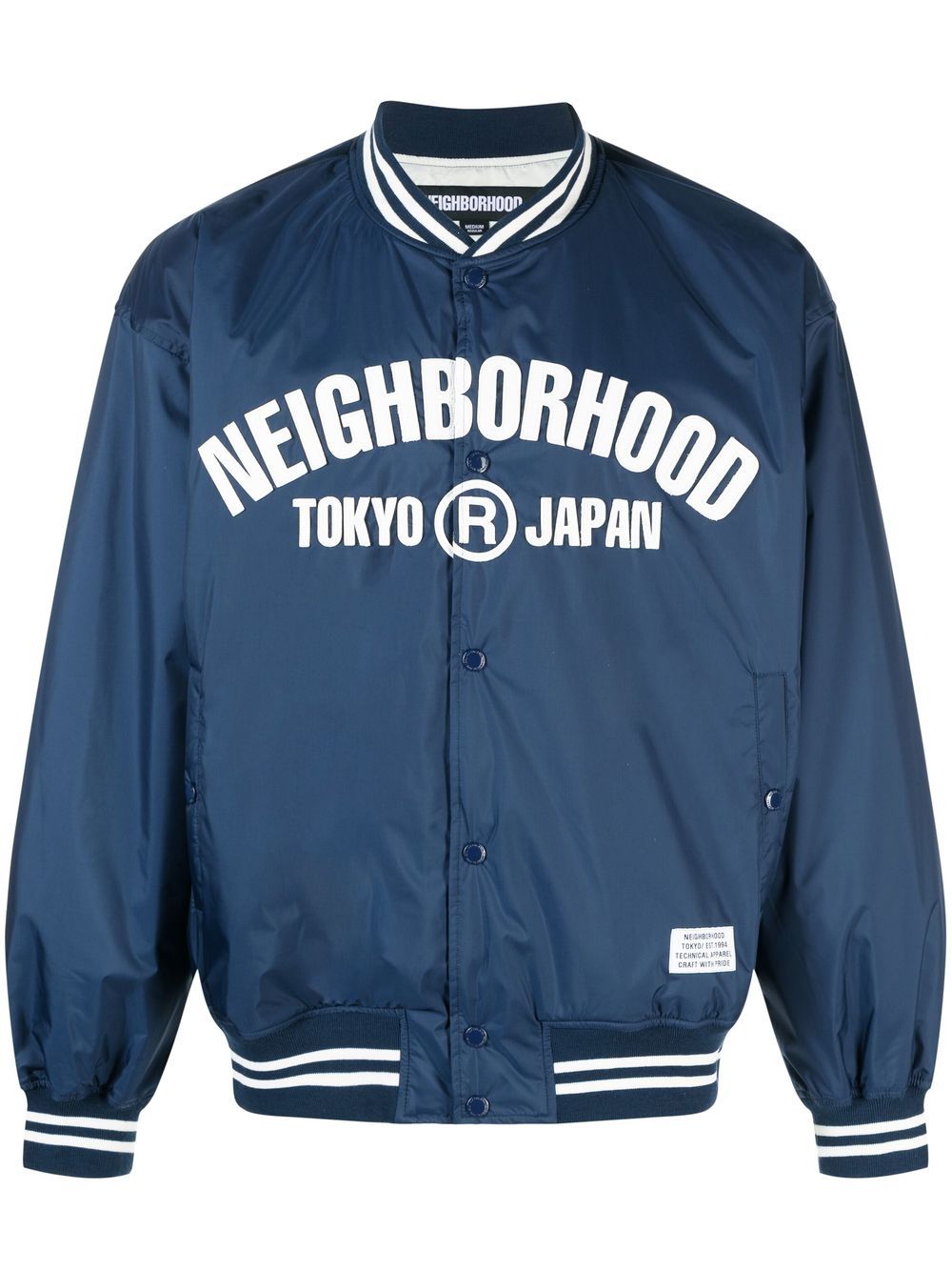 logo-appliqué bomber jacket