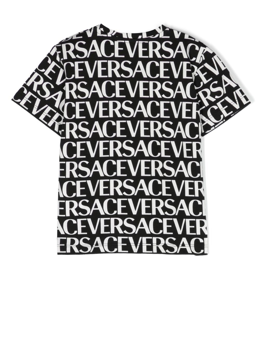 Versace Kids T-shirt met logoprint - Zwart