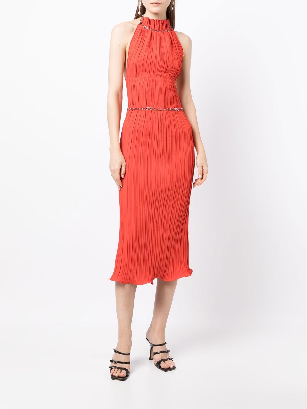 Dion Lee Midi-jurk met kettingdetail - Rood