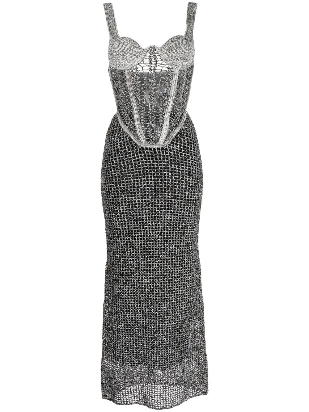 

Dion Lee marled corset dress - Black