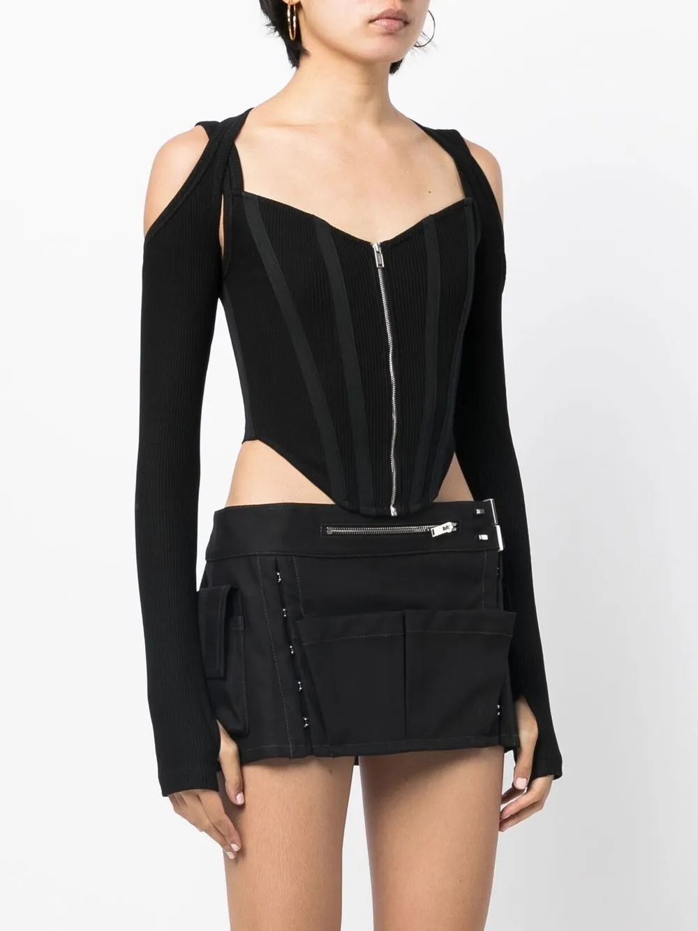 DION LEE SHIFT-LOOP CORSET TOP