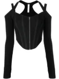 Dion Lee shift-loop corset top - Black