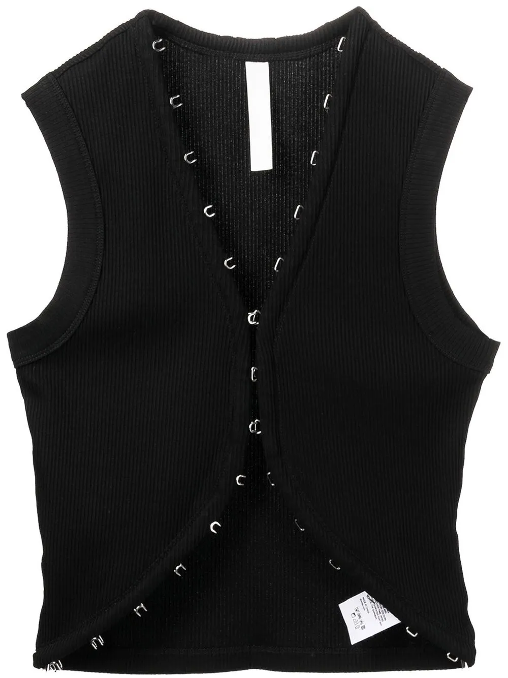 

Dion Lee ribbed organic-cotton vest - Black