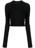 Dion Lee cut-out cropped sweater - Black