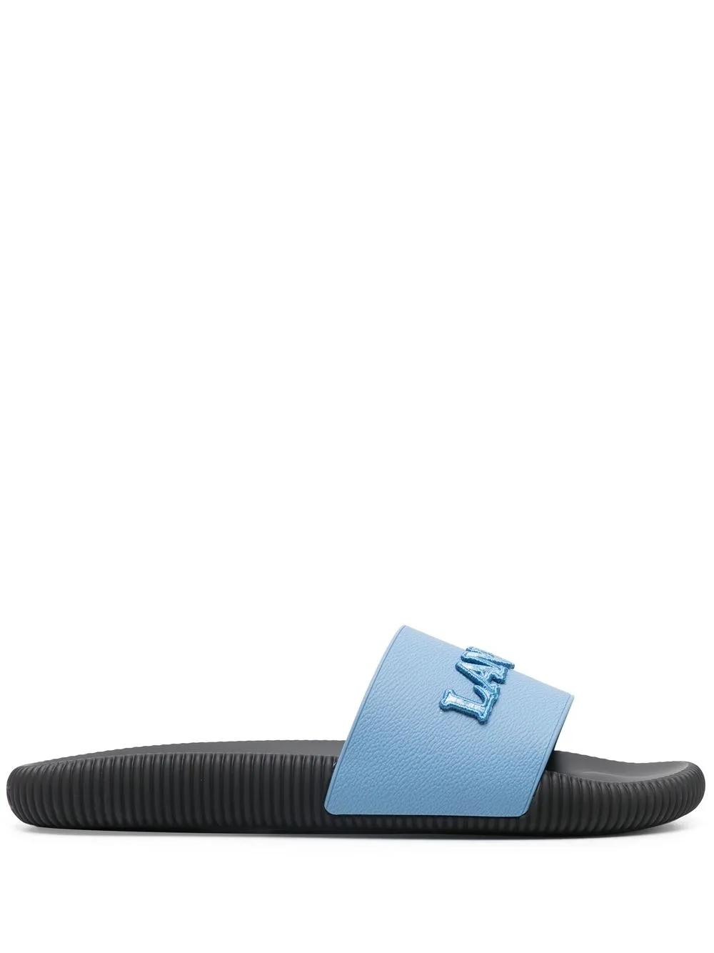 

Lanvin logo-patch slip-on sandals - Blue