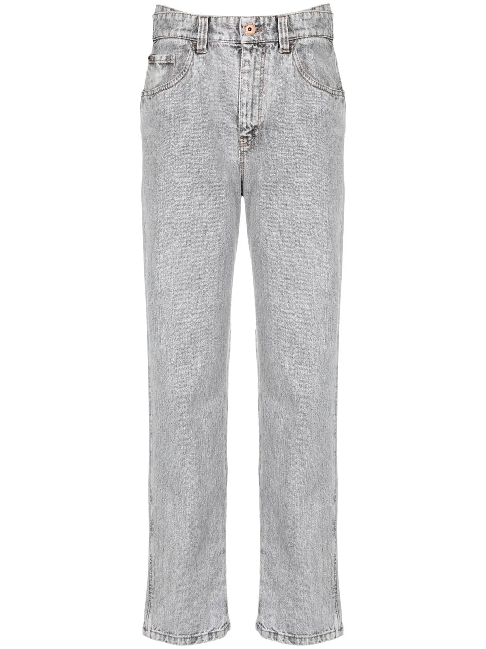 

Brunello Cucinelli jeans rectos con tiro alto - Gris