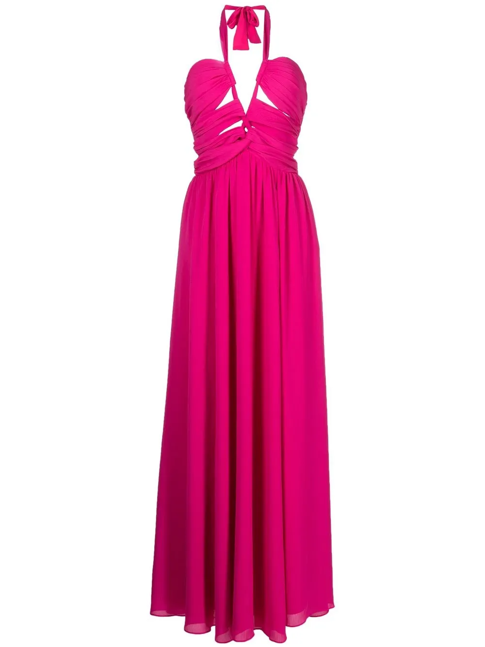 

Ronny Kobo Ally cut-out halterneck gown - Pink