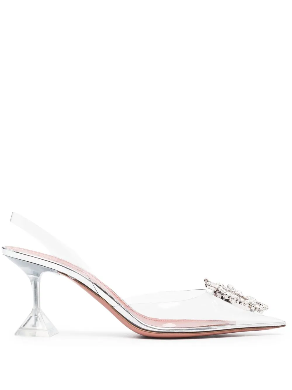 

Amina Muaddi Begum 75mm crystal-embellished pumps - Silver