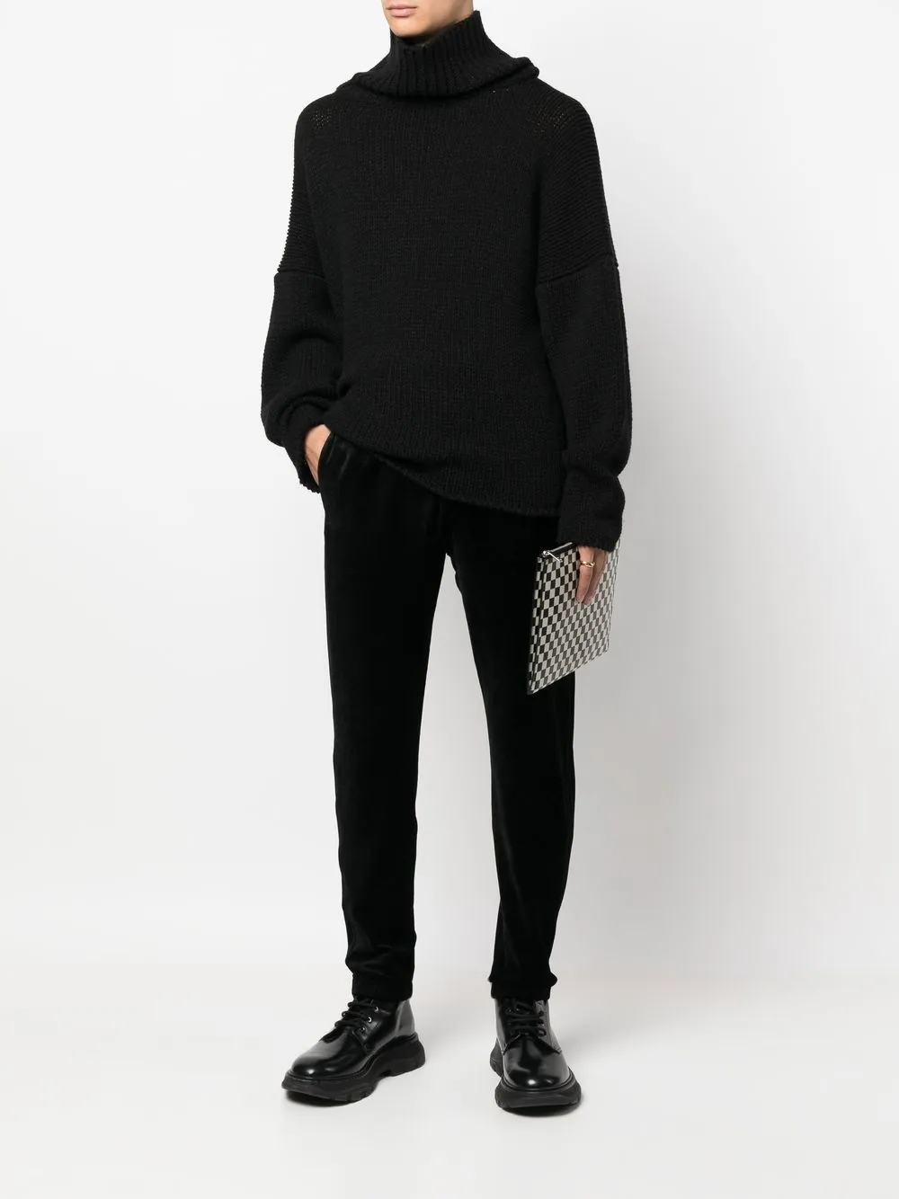Saint Laurent Suède trainingsbroek - Zwart