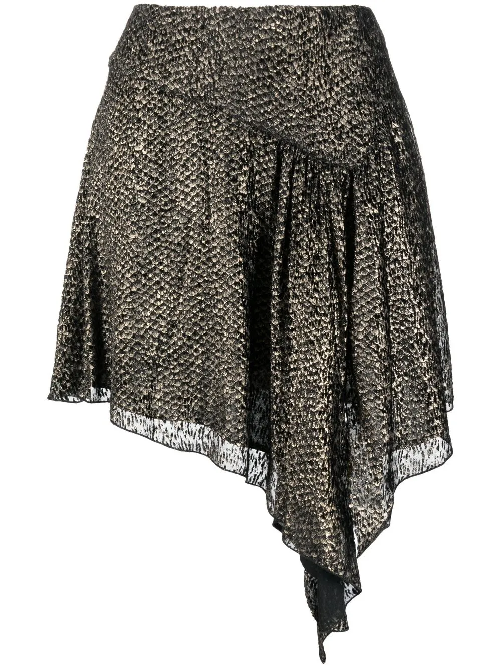 

Blumarine lurex-detail asymmetric skirt - Black