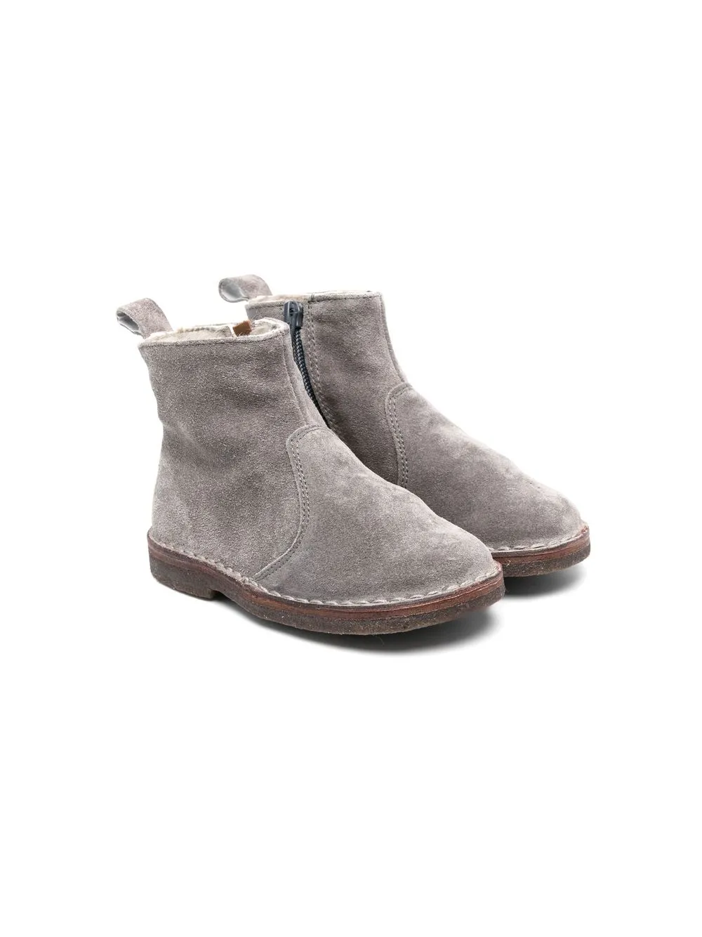 

Pèpè shearling-lined suede ankle boots - Grey