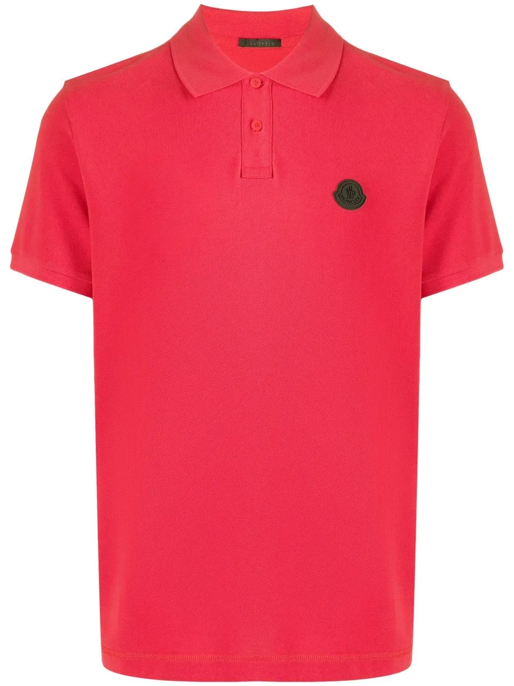 

Moncler playera tipo polo con parche del logo - Rojo