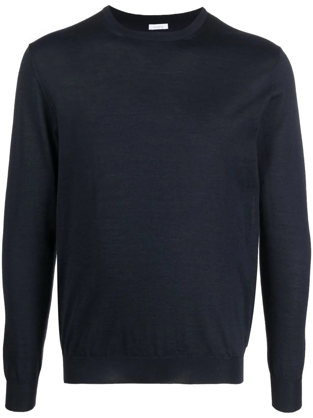 

Malo round neck knitted jumper - Blue