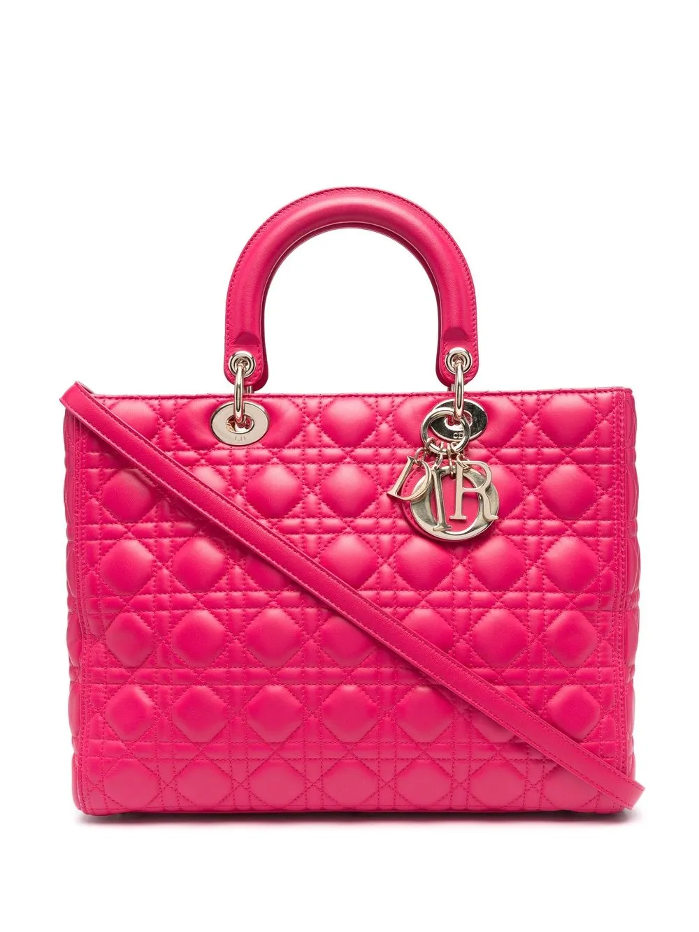 

Christian Dior pre-owned Cannage Lady Dior two-way bag - Pink