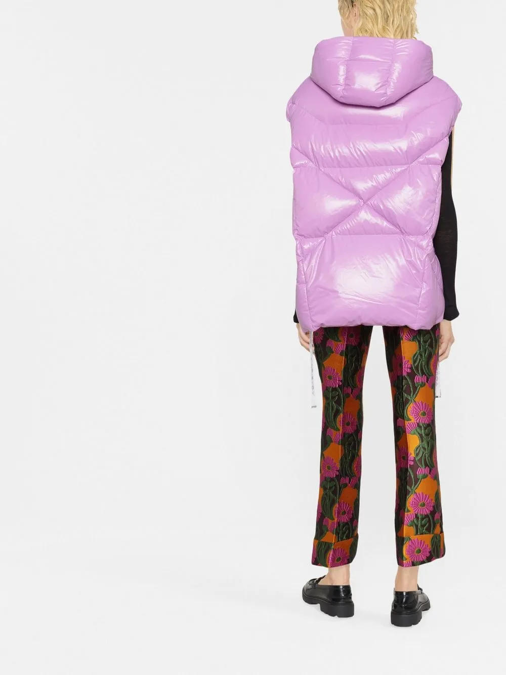 Khrisjoy Hooded Padded Gilet In Purple