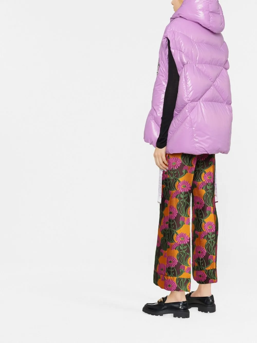 Khrisjoy Hooded Padded Gilet In Purple