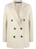 Harris Wharf London peak lapels double-breasted blazer - Neutrals