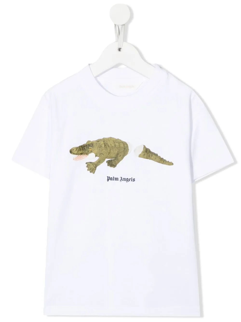 

Palm Angels Kids crocodile-print cotton T-shirt - White