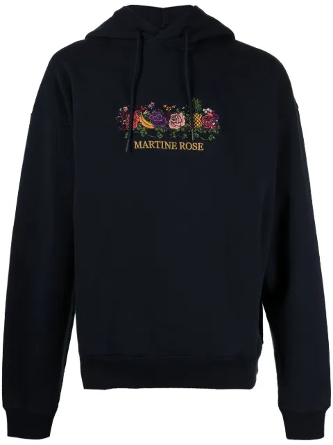 Martine Rose logo-embroidered drawstring hoodie