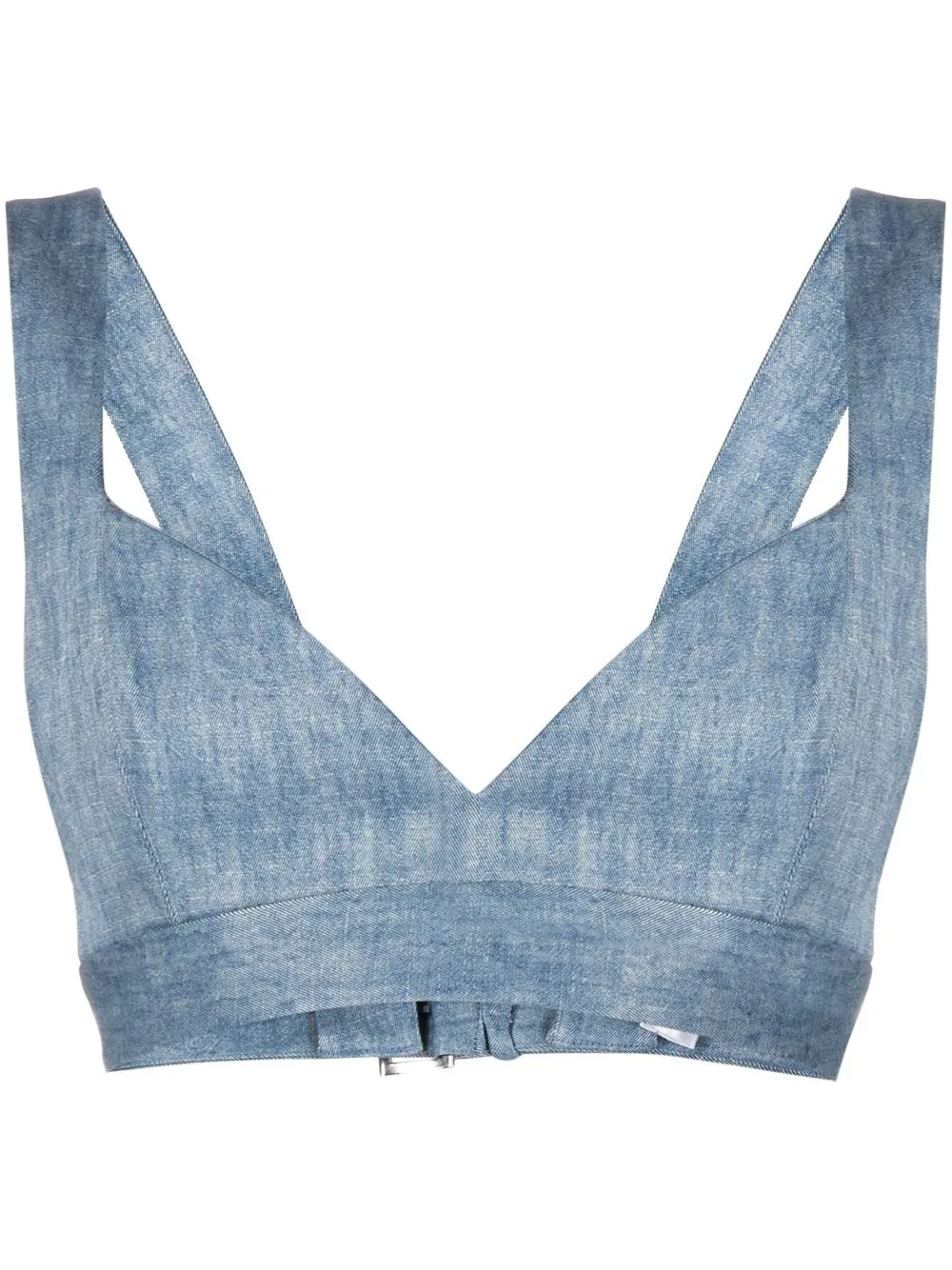 

Ronny Kobo sweetheart-neck cropped top - Blue