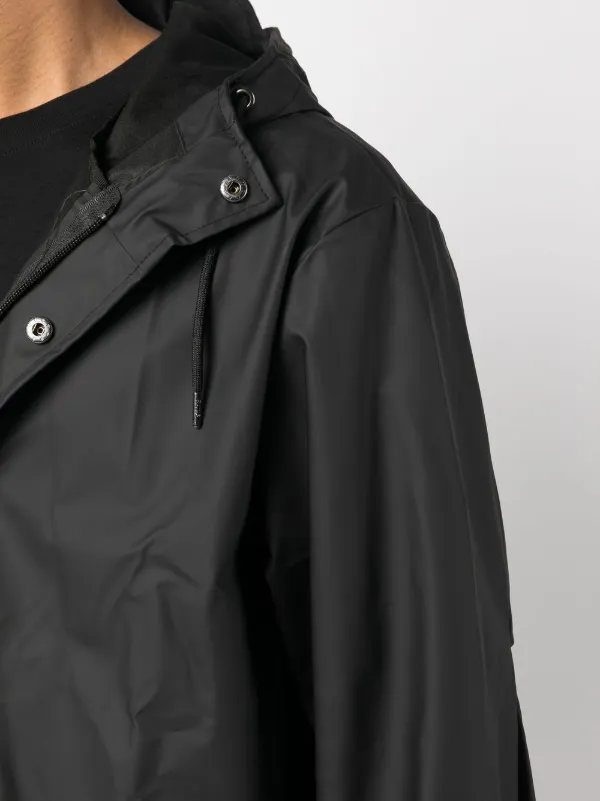 Rains zip-up Hooded Raincoat | Black | FARFETCH