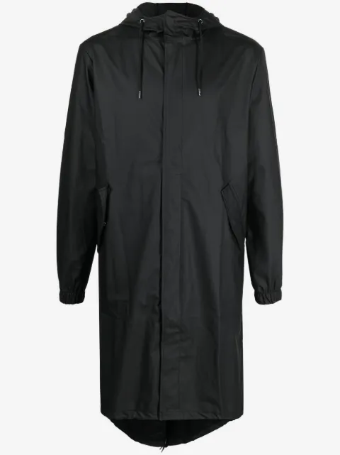 Rains zip-up hooded raincoat
