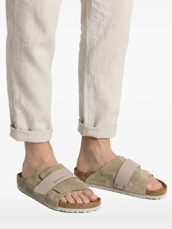 Birkenstock Kyoto touch-strap slip-on Sandals | Neutrals | FARFETCH SG