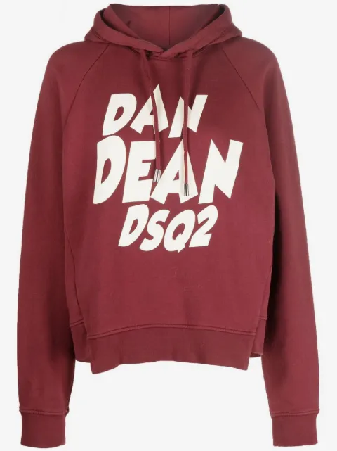 DSQUARED2 logo-print drawstring hoodie