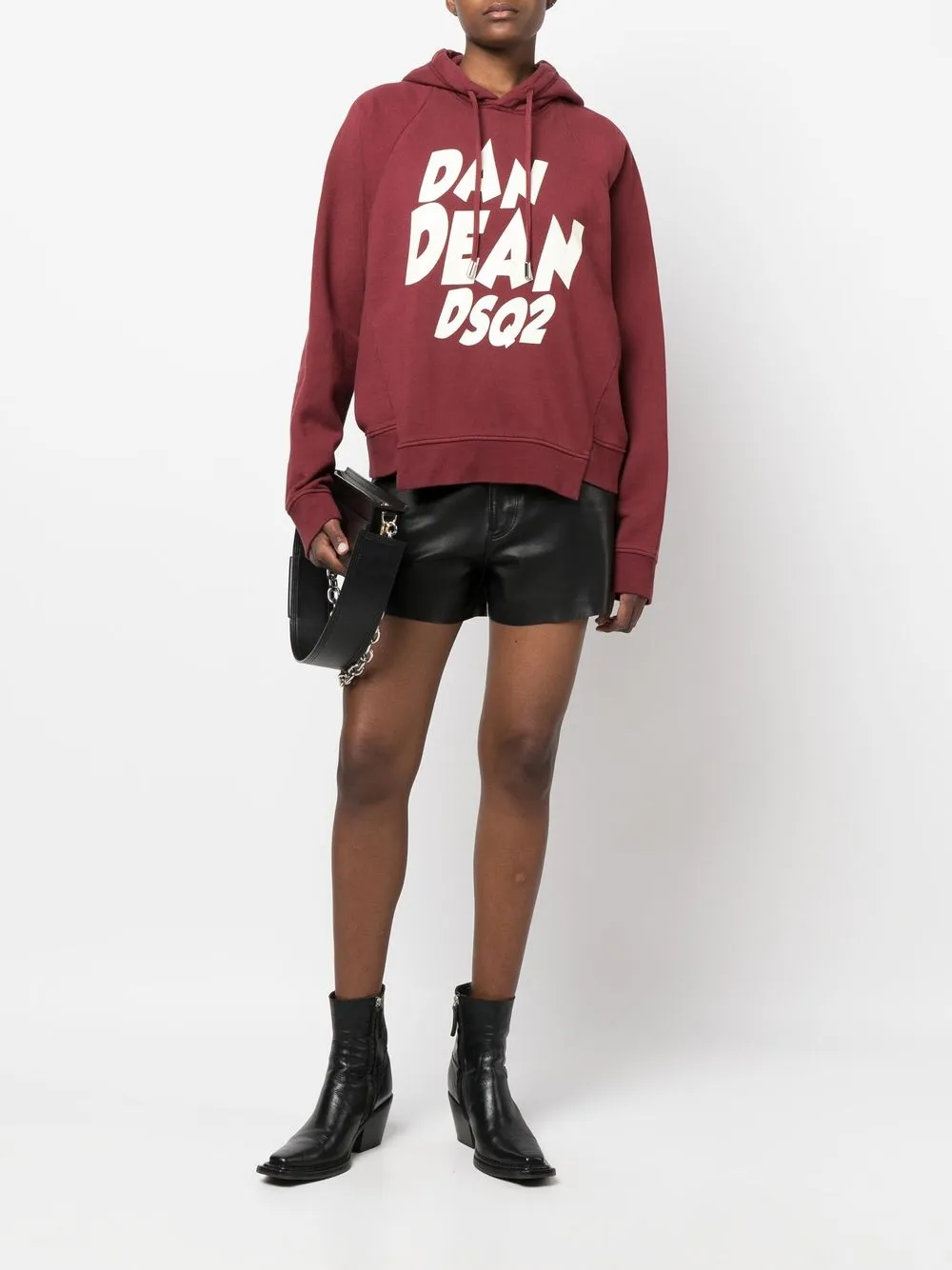  Dsquared2 Hoodie Mit Logo Print   Rot 