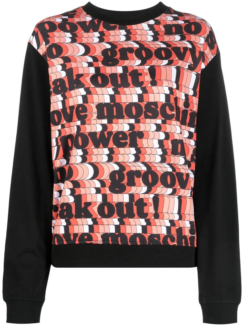 

Love Moschino sudadera con corazón estampado - Negro