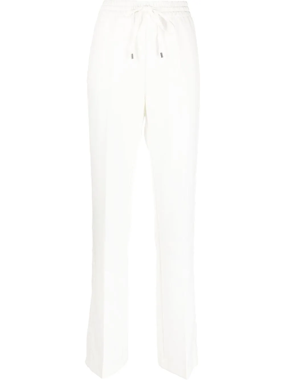 

Ermanno Ermanno embossed-logo stripe track pants - White