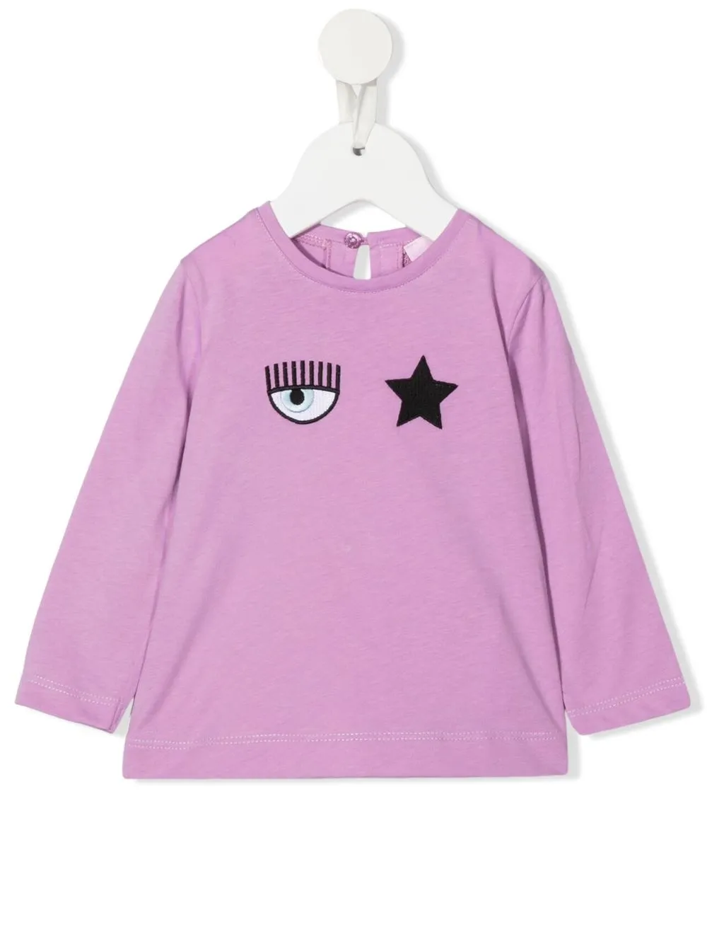 

Chiara Ferragni Kids playera con motivo Eyelike - Morado