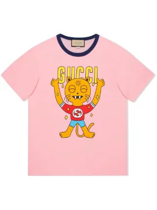 Gucci Logo Print Cotton T-shirt - Farfetch