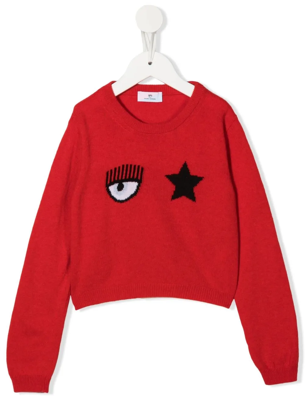 

Chiara Ferragni Kids suéter con motivo Flirting - Rojo