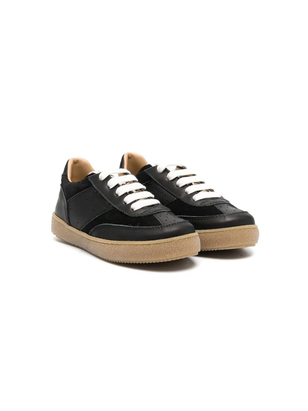 

MM6 Maison Margiela Kids tenis bajos con logo - Negro