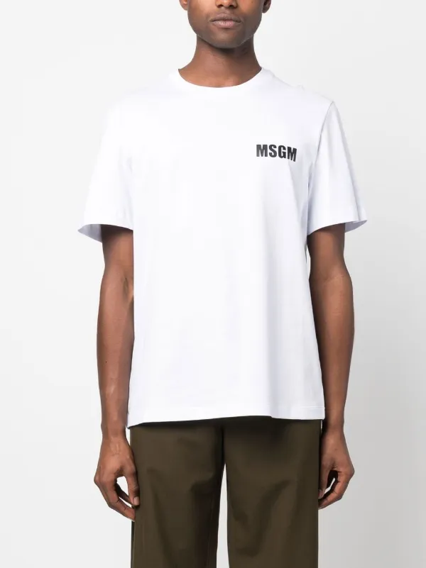 MSGM ロゴ Tシャツ | ホワイト | FARFETCH JP