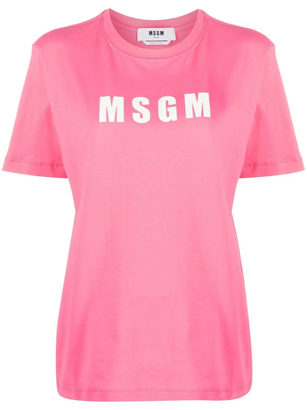 

MSGM logo-print cotton T-shirt - Pink