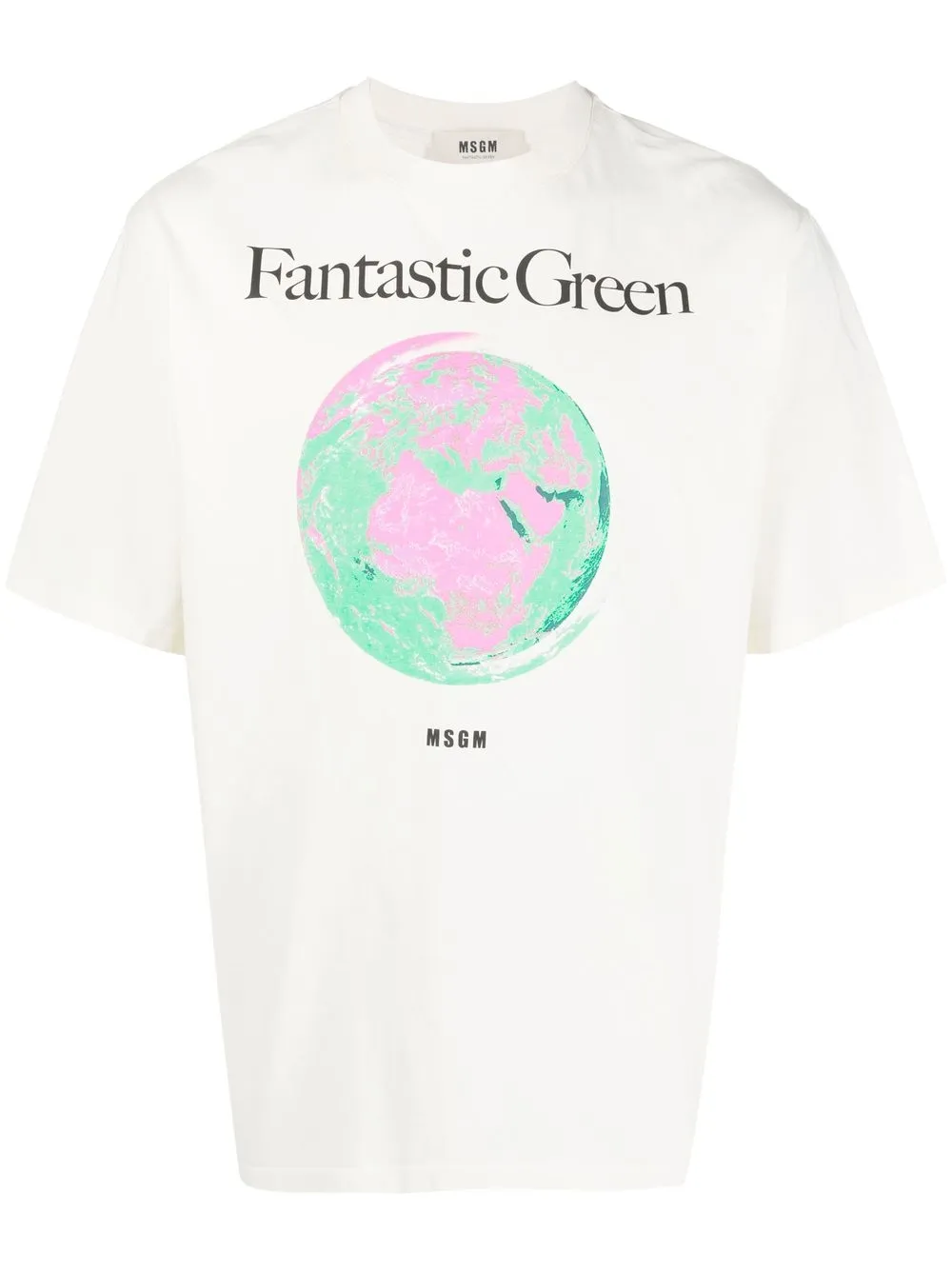 

MSGM Fantastic Green organic cotton T-shirt - White