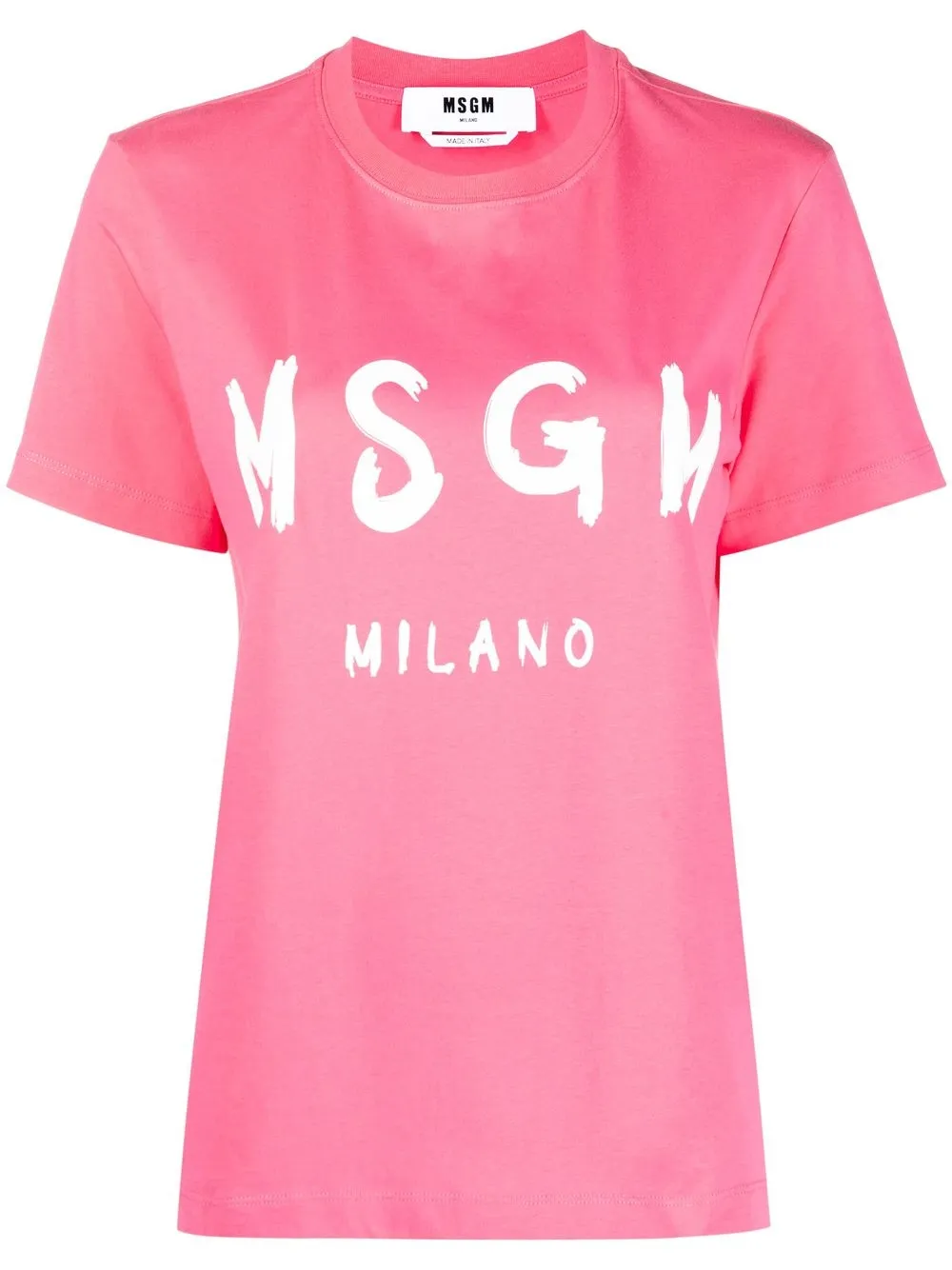 Msgm Logo-print Short-sleeve T-shirt In Fuchsia